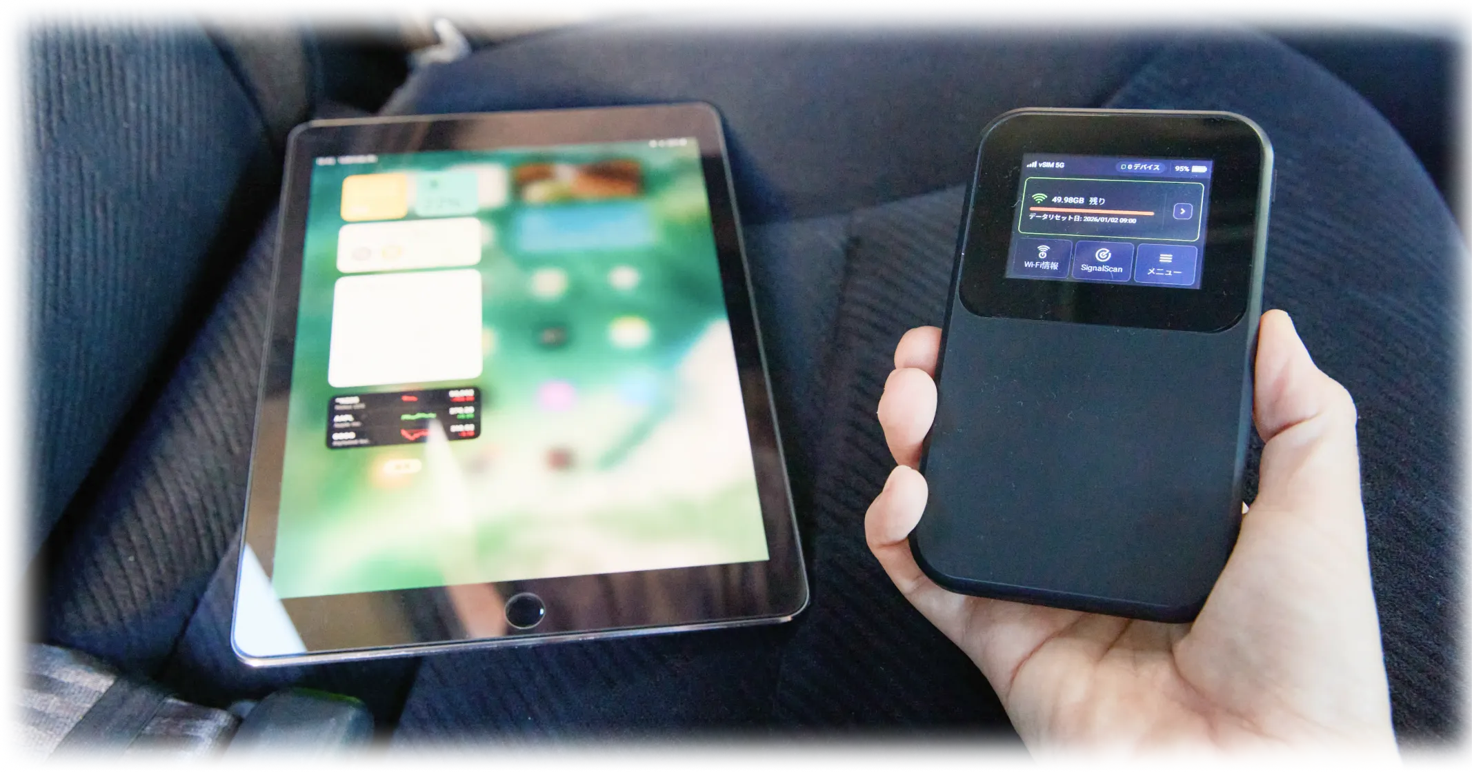 5G端末とタブレット