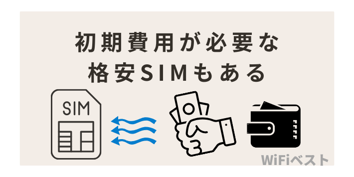 初期費用が必要な格安SIMもある