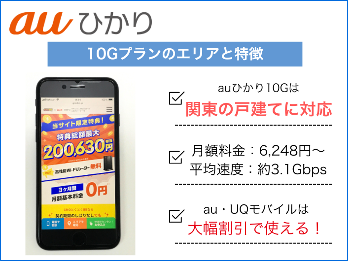 auひかりの10Gは関東在住のau・UQモバイルユーザーにおすすめ