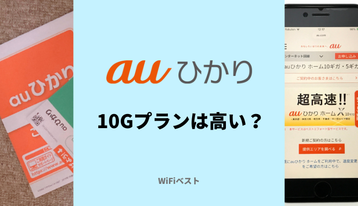 auひかりの10gは高い？提供エリアや1Gとの違いも解説