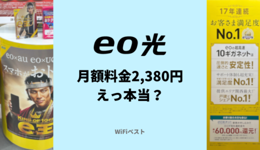 eo光の料金は高い？月額2380円は本当なの？