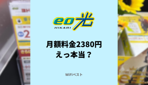 eo光の料金は高い？月額2380円は本当なの？