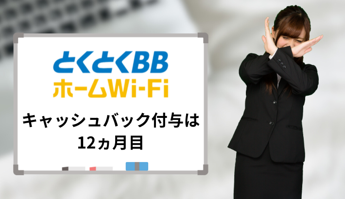 キャッシュバック付与は12ヵ月目