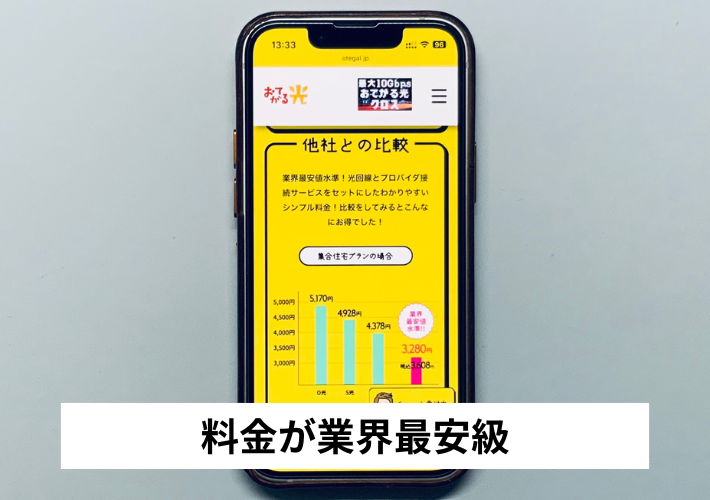 料金が業界最安級