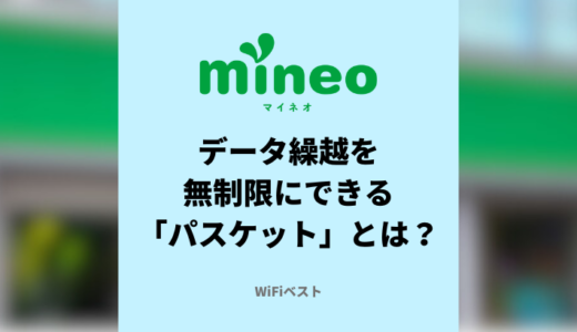 mineoのデータ繰越を無制限にできる「パスケット」とは？使い方や注意点を解説