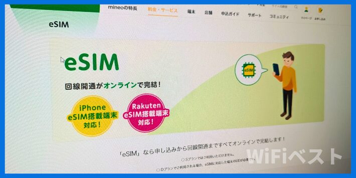 eSIMはどちらのプランでも利用が可能