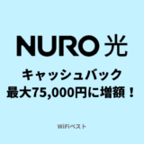 NURO光 キャッシュバック 75,000円