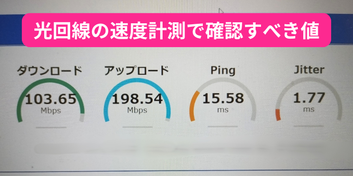 光回線の速度計測で確認すべき値