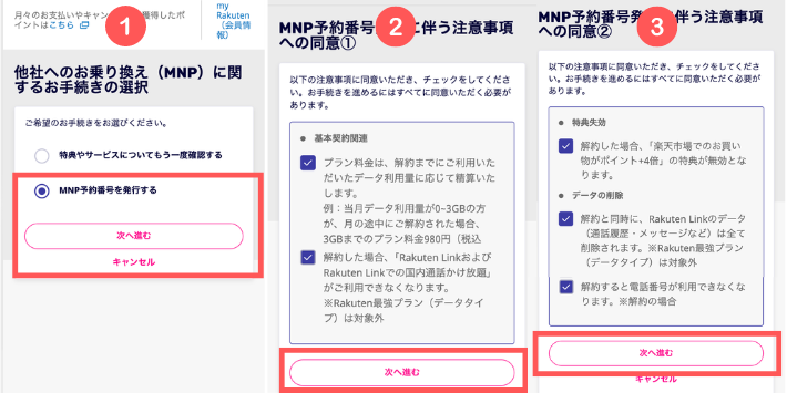 MNP手続きをする