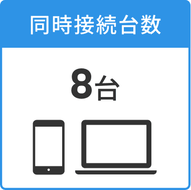 同時接続台数8台