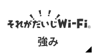 それが大事Wi-Fiの強み