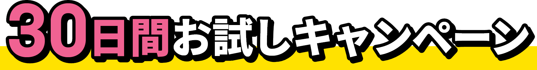 30日間お試しキャンペーン